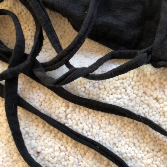 Adidas crop logo halter top OSFM gulley -tie lace -up back - Picture 7 of 12